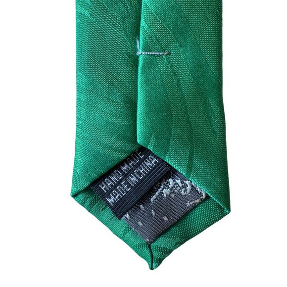 Keith Daniels Neck Tie Leprechaun St Pats Irish Milano Green Stripe Handmade - Picture 13 of 14